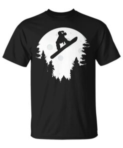 Moon Winter Sport Snowboarder Hoodie Unisex T-Shirt