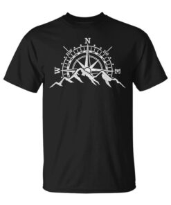 Mountains And Compass Rose Adventure Sports Compass Unisex T-Shirt