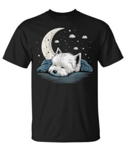 Napping Westie Pajamas West Highland Terrier Sleeping Unisex T-Shirt