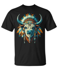 Native Indian Yak Feathers American Indian Unisex T-Shirt