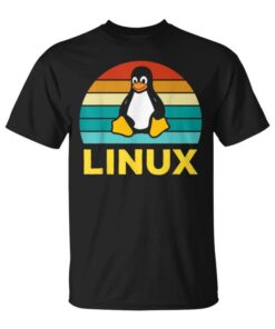 Nerd Linux Operating System Retrointage Penguin Geek Penguin Unisex T-Shirt