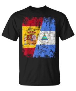 Nicaragua Spain Friendship Flag Nicaragua Unisex T-Shirt
