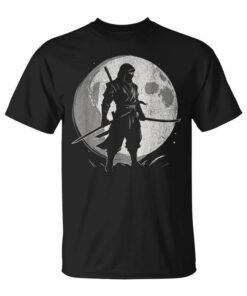 Ninja Moon Phases Samurai Japan Anime Manga Retrointage Unisex T-Shirt