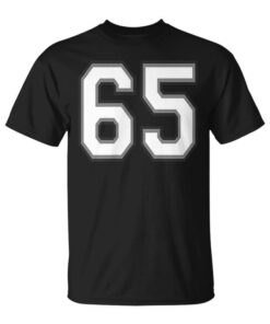 Number 65 65 In Black White And Gray Unisex T-Shirt