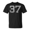 Number No 37 Numbered Birthday Gift Retro Grunge Style Unisex T-Shirt