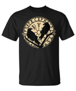 Odin Ravens Huginn & Muninn Mythology Norseegvisir Unisex T-Shirt