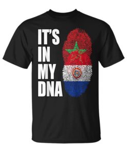 Paraguayan And Moroccan Mix Dna Flag Heritage Unisex T-Shirt