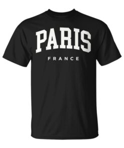 Paris France Arsity Style College Group Euro Travel Neck Unisex T-Shirt