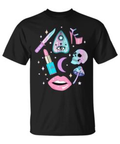 Pastel Goth Kawaii Witch Creepy Cute Graphic Long Sleeve Unisex T-Shirt