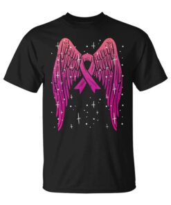 Pink Ribbon Angel Wings Breast Cancer Awareness Unisex T-Shirt