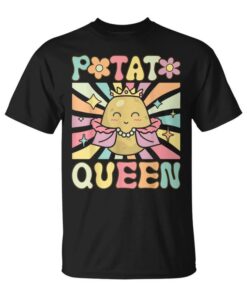 Potato Queen Groovy Potato Lover Unisex T-Shirt