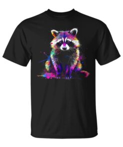Raccoon Illustrations Animals Art Map Unisex T-Shirt