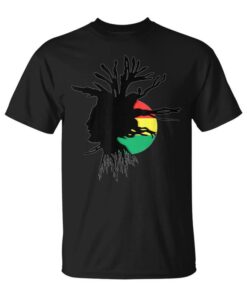 Rasta Dreads Flag Of Ethiopia Reggae Roots Rastafari Jamaica Unisex T-Shirt