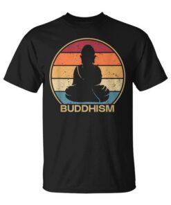 Retro Buddhist Statue Symbol Priest Buddhism Unisex T-Shirt