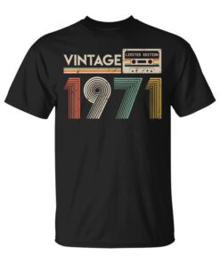 Retrointage 1971 Limited Edition Cassette 50 Years Old Unisex T-Shirt