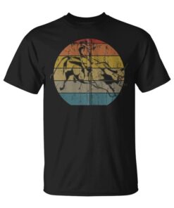 Retrointage Outline of a Horseman Riding a Bull Unisex T-Shirt