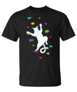 Rock Climbing Cat Mountaineer Rock Climber Cat Boulder Unisex T-Shirt