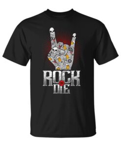Rock Or Die Music Heavy Rock Metal Symbol Hand Horns Unisex T-Shirt