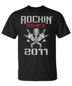 Rockin Since 2011 Classic Rock Guitar Birth Year Birthday Unisex T-Shirt