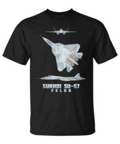 Russian Sukhoi Su-57 Stealth Fighter Plane Diagram Unisex T-Shirt