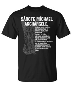 Saint Michael Archangel Latin Prayer Sancta Traditional Unisex T-Shirt