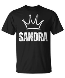 Sandra Queen Crown Personalized Name Birthday 1 Winner Unisex T-Shirt