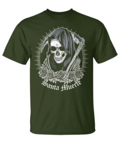 Santa Muerte Sugar Skull Dead Satanic Mexican Unisex T-Shirt