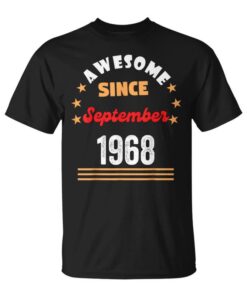 September 1968 Birthday Awesome Since 1968 Septemberintage Unisex T-Shirt
