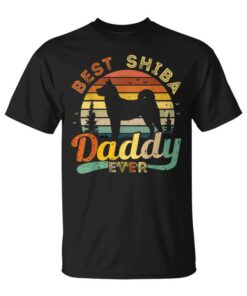 Shiba Inu Dad Best Daddy Dog Retrointage For Gift Unisex T-Shirt