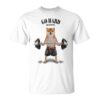 Shiba Inu Dog Weight Lifting At Gym Unisex T-Shirt