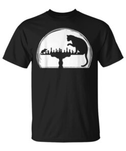 Silhouette Cat & Mouse Playing Chess For Love Of Chess Unisex T-Shirt