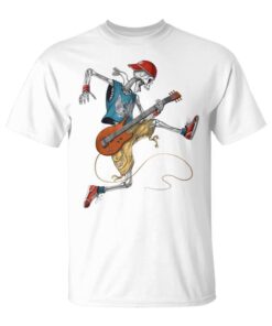 Skeleton Heavy Metal Guitarist Rock Music Guitar Sleeveless Unisex T-Shirt