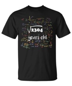 Square Bday Root 48th Birthday 48 Years Old Math Teachers Unisex T-Shirt