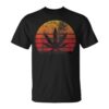 Sunintage Marijuana Weed Cannabis Leaf Retro Unisex T-Shirt