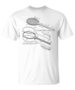 Tennisplayer Sports Historical Racket Drawing Tennis Unisex T-Shirt