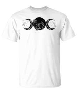 Triple Moon Floral GoddessMoon PhaseWitch Unisex T-Shirt