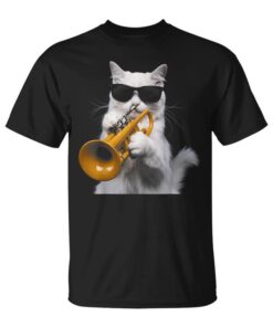 Trumpeter For Cats Jazz Musician Gift For Music Lovers Unisex T-Shirt