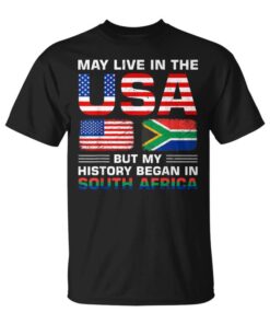 USA Flag America South Africa Flag Roots Country Unisex T-Shirt