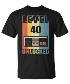 Unlocked Level 40 For 40th Birthday Gift Unisex T-Shirt