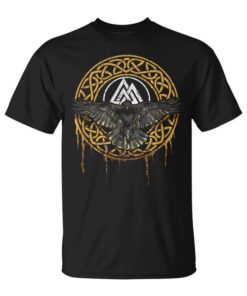 Valhalla Norse Mythology Black Ravenikingo Unisex T-Shirt