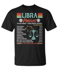 Values ​​Zodiac Sign Libra Horoscope Astrology Zodiac Unisex T-Shirt