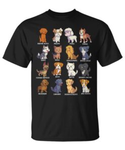 Various Kawaii Cartoon Dogs Dog Breeds Unisex T-Shirt