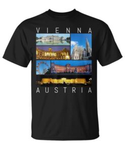 Vienna Austria At Night Famous Places Gallery Souvenir Gift Unisex T-Shirt