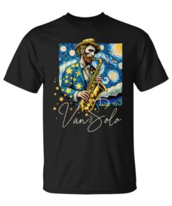 Vincentan Gogh Playing Saxophone Music Fans and Art Lovers Unisex T-Shirt