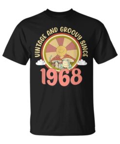 Vintage 1968 Retro Hippie Groovy 55Th Birthday Unisex T-Shirt