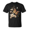 Vintage Monarch Butterfly Floral Daisy Flower Girl Plant Mam Unisex T-Shirt