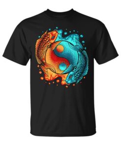 Yin And Yang Japanese Koi Karp Fish Unisex T-Shirt