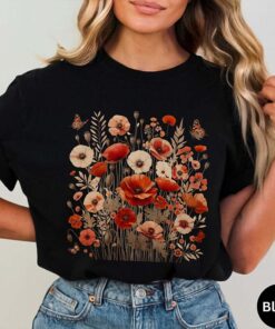 Free T-Shirt With Wildflower Design