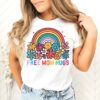 Rainbow T-Shirt With Free Mom Hugs
