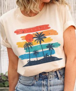 Retro Summer T-Shirt, Vintage Style, Sunset